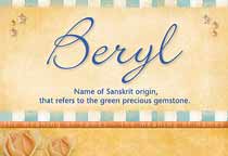 Značenje imena Beryl
