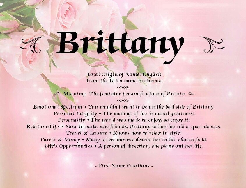 Značenje imena Brittany - Što znači Brittany?