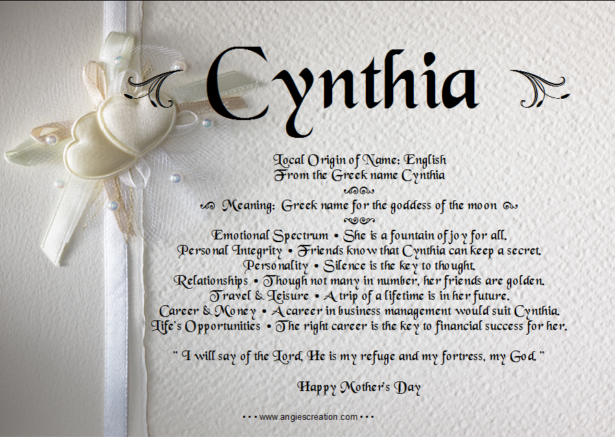 Cynthia navn Betydning