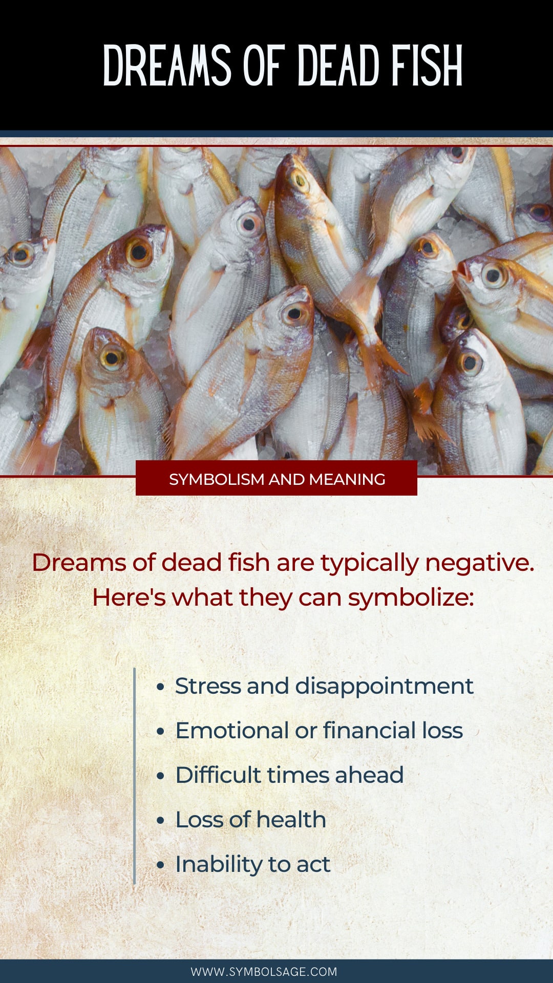 Sanjati mrtvu ribu – značenje i tumačenje