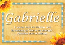 Značenje imena Gabrielle